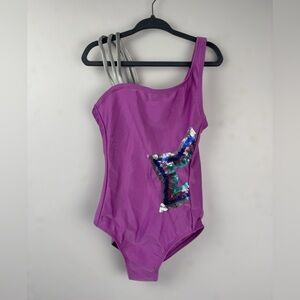 More than Magic Girls‎ 1 piece swimsuit Sequined Star pink, silver GUC size 6/6X